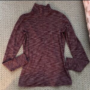 Lululemon Athletica Burgundy Turtleneck Top